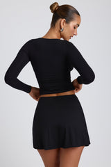 Modal A-Line Mini Skort in Black